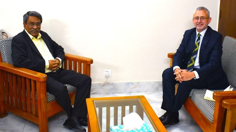 আলী রীয়াজের সঙ্গে ইইউ রাষ্ট্রদূত মিলারের বৈঠক